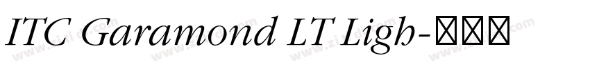 ITC Garamond LT Ligh字体转换